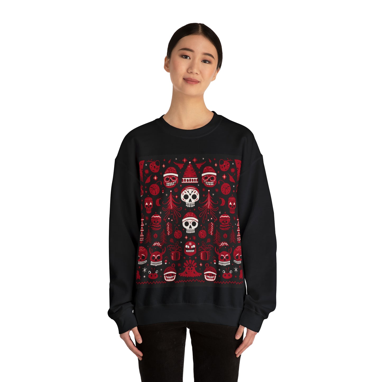 Adult Twisted Dreams Haunt Skulls Christmas Sweater