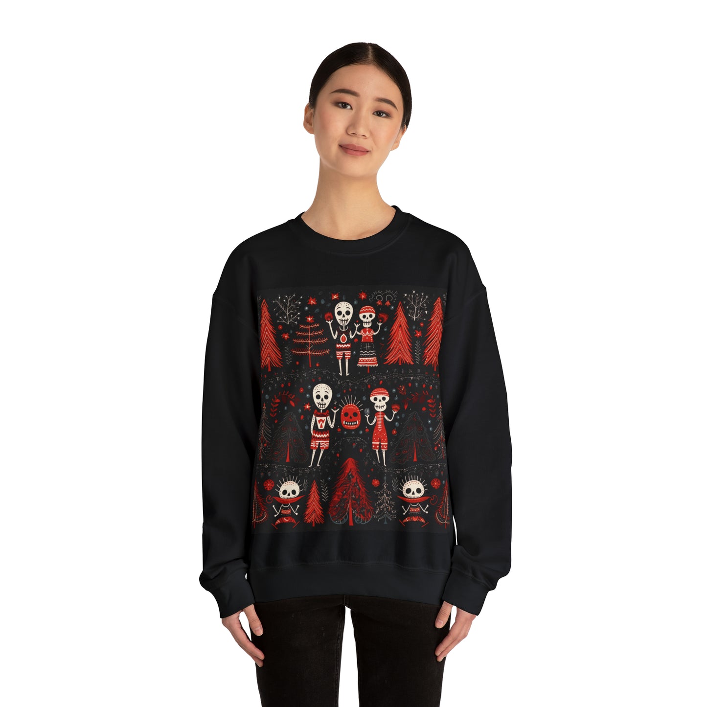 Adult Twisted Dreams Haunt SkeleTrees Christmas Sweater